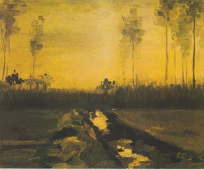 Vincent Van Gogh Landscape at Dusk France oil painting art
